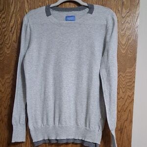Simply Vera Vera Wang Light Gray Crewneck Sweater